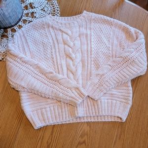 Moon & Madison Pink Knit Sweater Cozy Comfy Warm Winter Fall Oversized